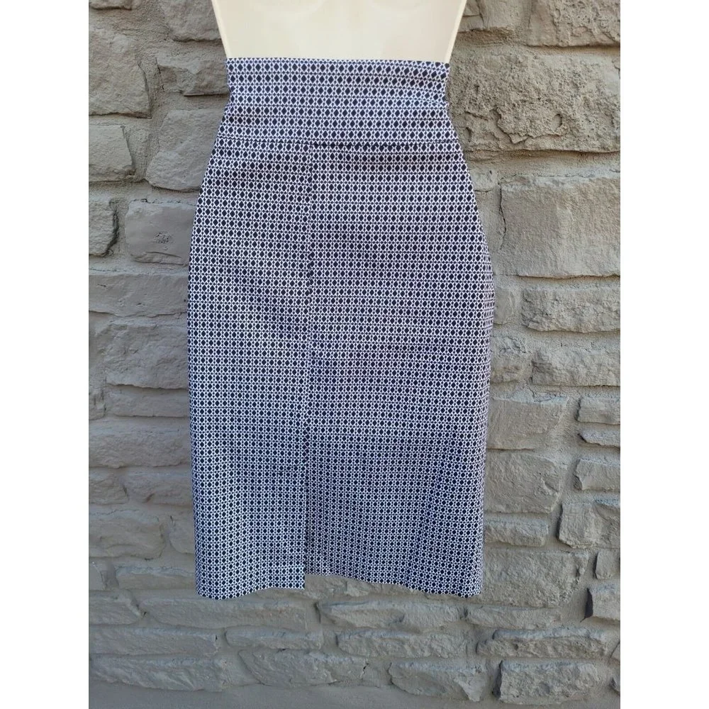 NWT Soho Apparel Black & White High Waisted Geometric Pencil Skirt Size Small
